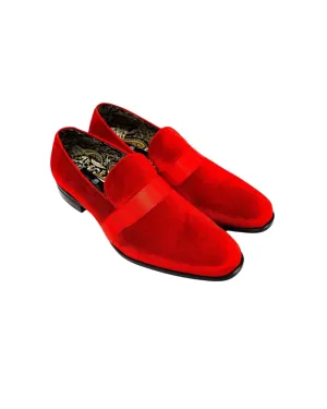 After Midnight Ribbon Band Formal Loafer in Fire Red