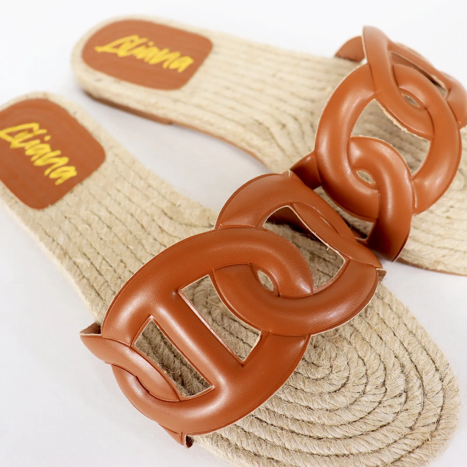 AILEEN-1 ESPADRILLE SANDAL WITH PU FOAM UPPER-TAN