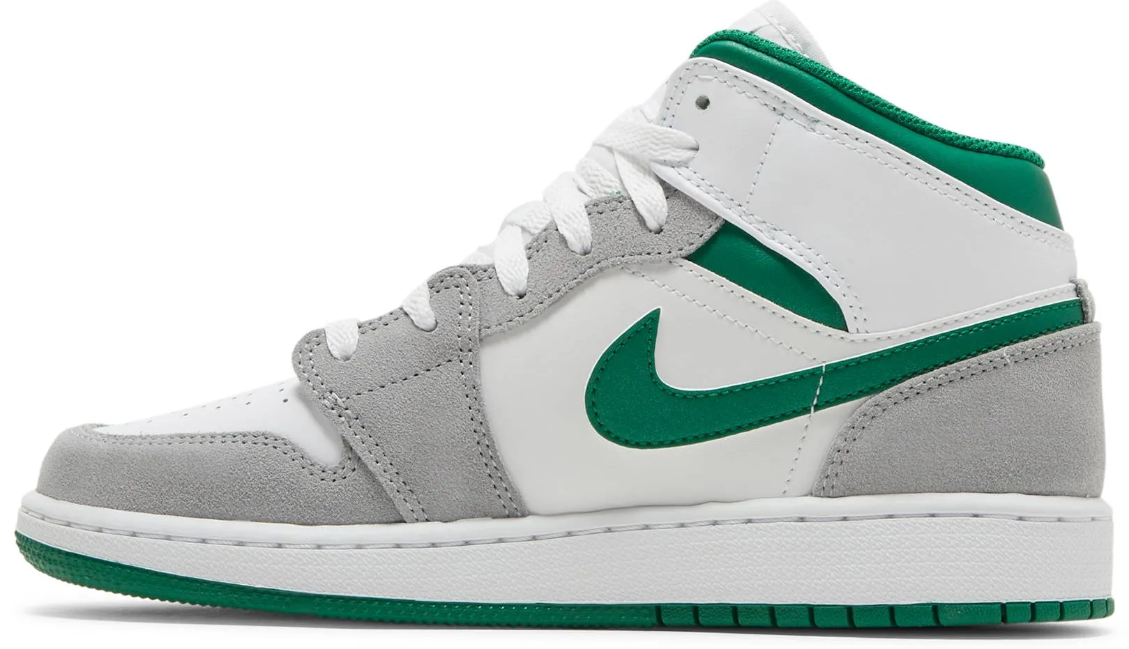 Air Jordan 1 Mid SE GS 'Grey Pine Green'