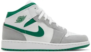 Air Jordan 1 Mid SE GS 'Grey Pine Green'
