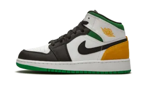 Air Jordan 1 Mid SE White Laser Orange Lucky Green