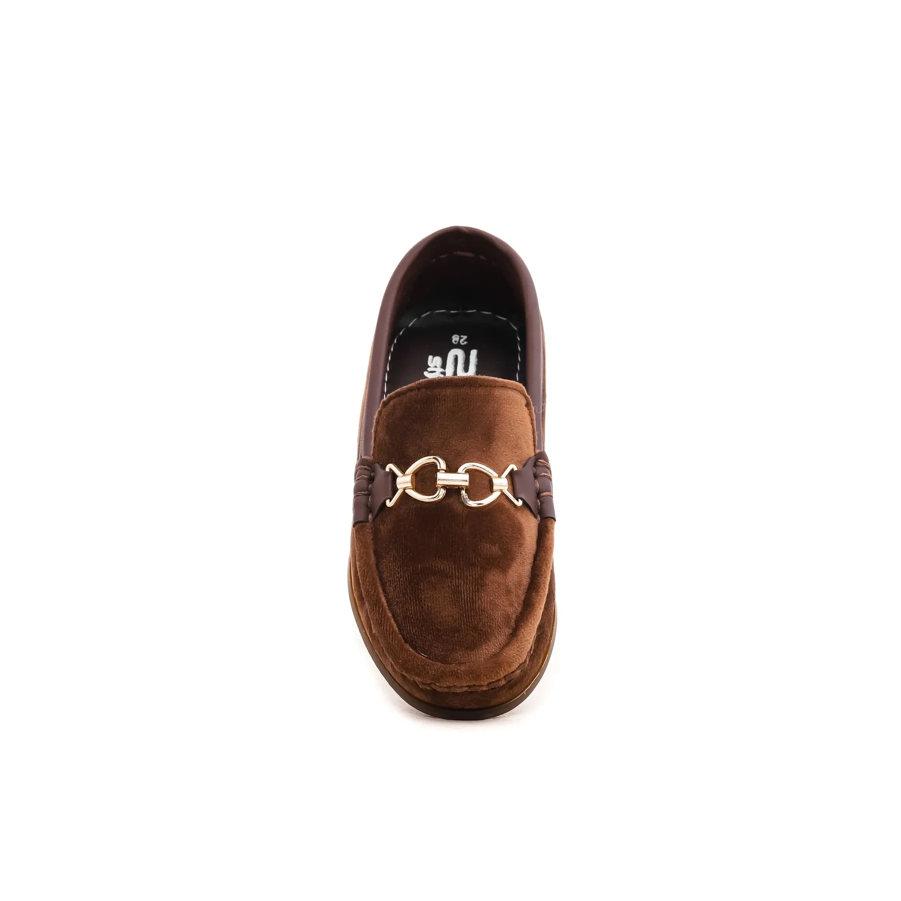 Boys Brown Formal Moccasin KD0408