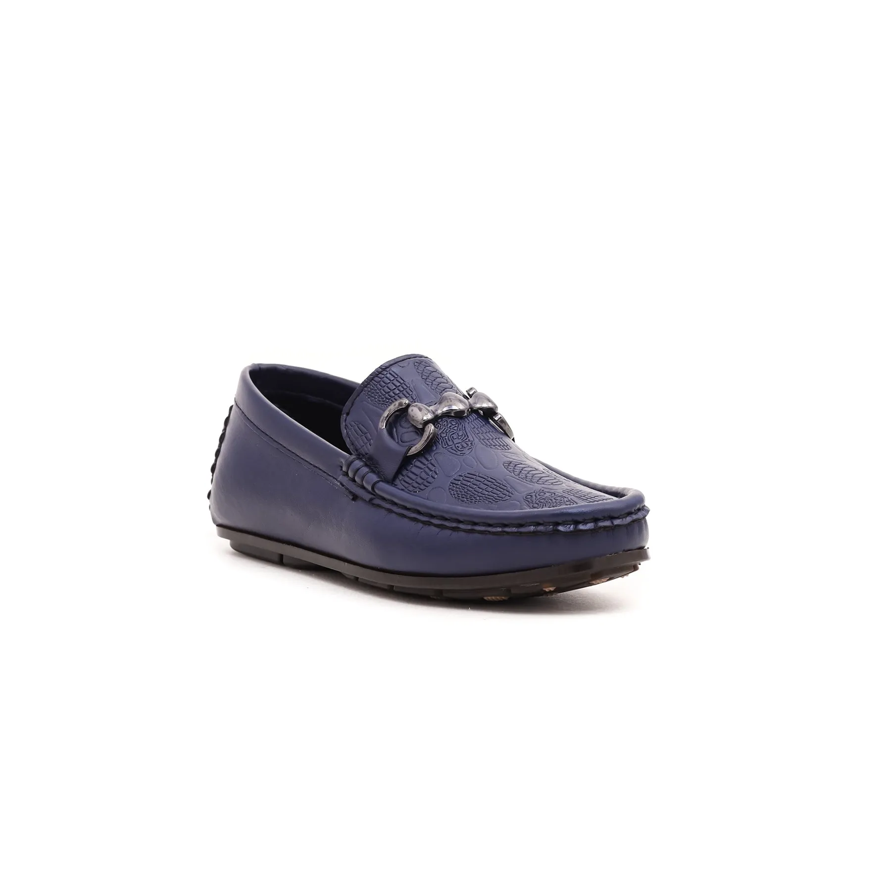 Boys Navy Formal Moccasin KD0395