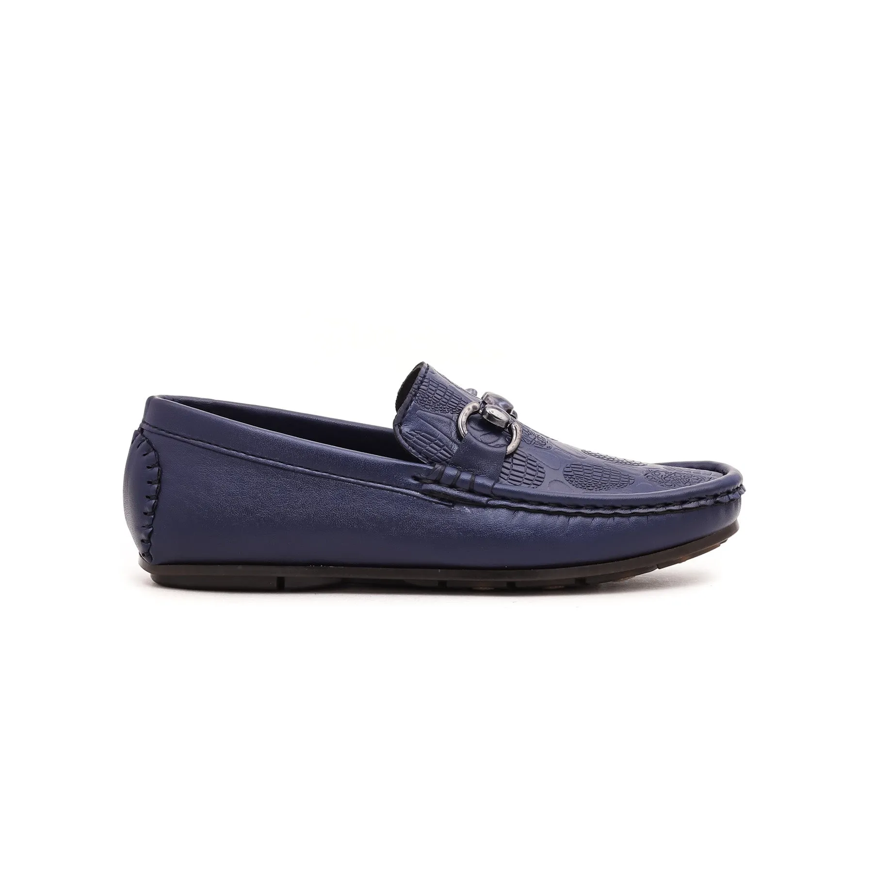 Boys Navy Formal Moccasin KD0395