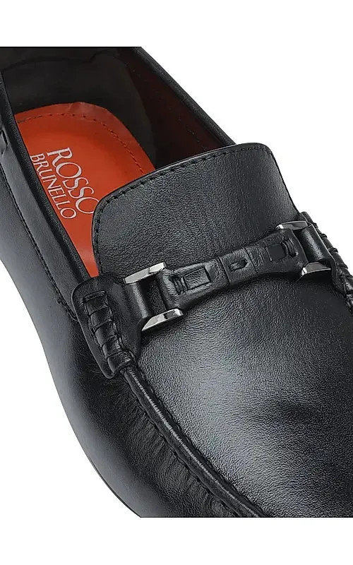 Brown Plain Leather Moccasins