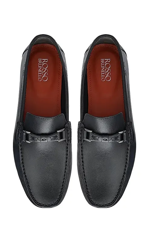 Brown Plain Leather Moccasins
