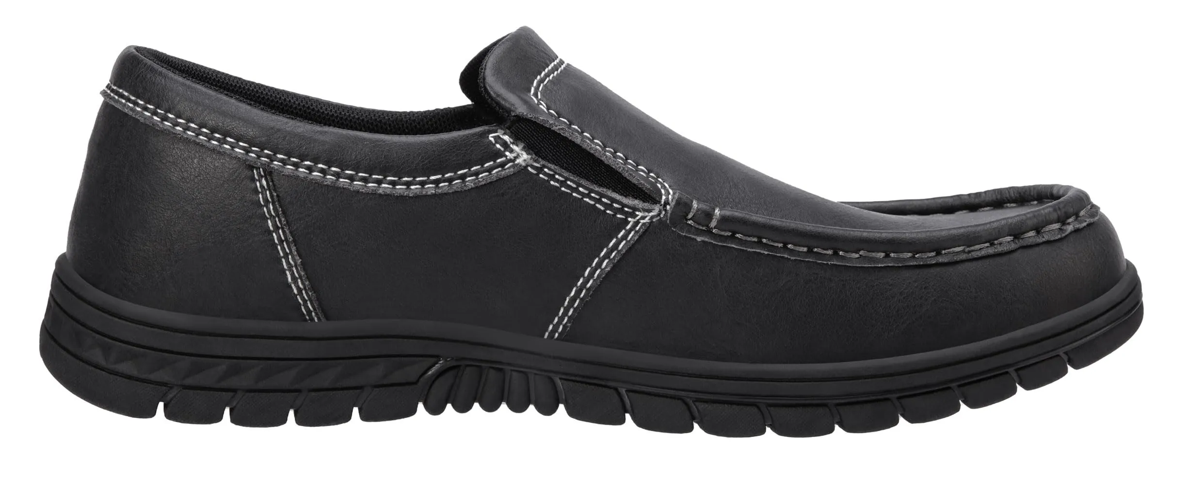 CAMEL CROWN Mens Slip On Loafers Comfortabl Walking Shoes Casual Moc Toe Lightweight Loafer Lace Up Office Dress Shoes Black 10