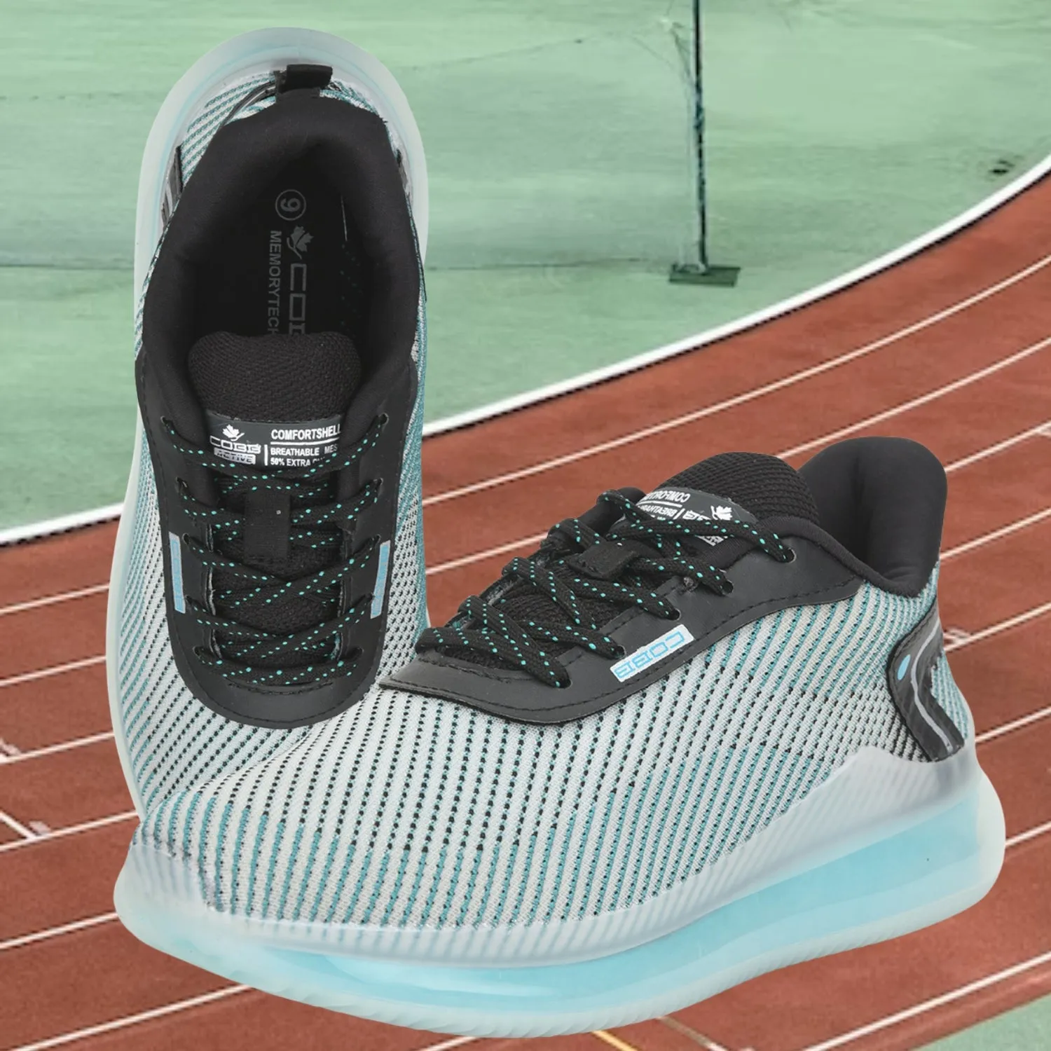 Cobb Mens Green Running Shoes
