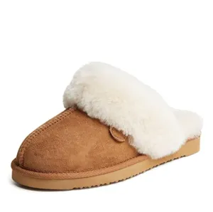 Dearfoams Shearling Fur Indoor/Outdoor Slippers