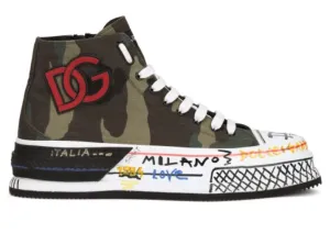 DOLCE & GABBANA - camouflage pattern scribble sneakers