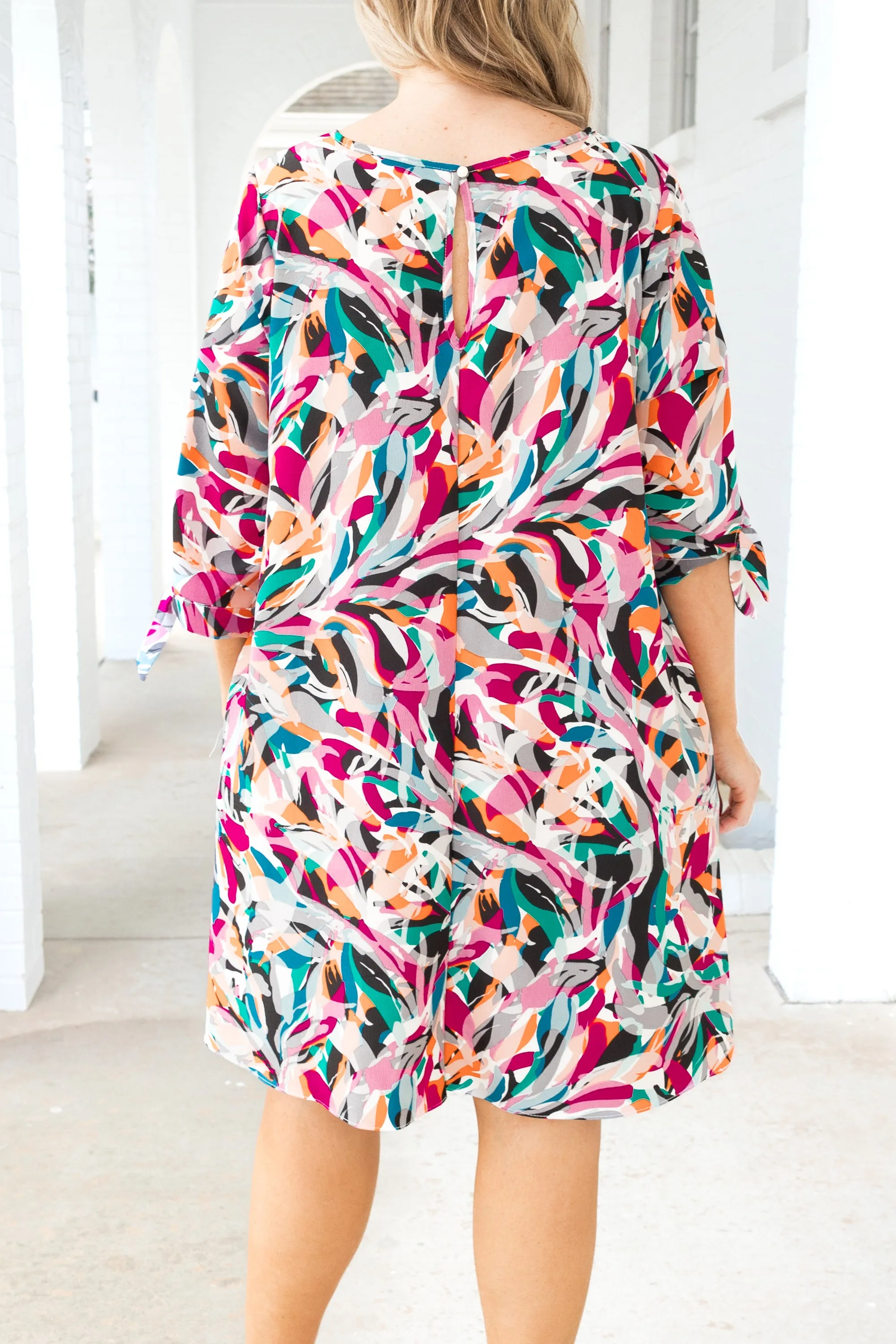 Figure Me Out Dress, Magenta-Jade