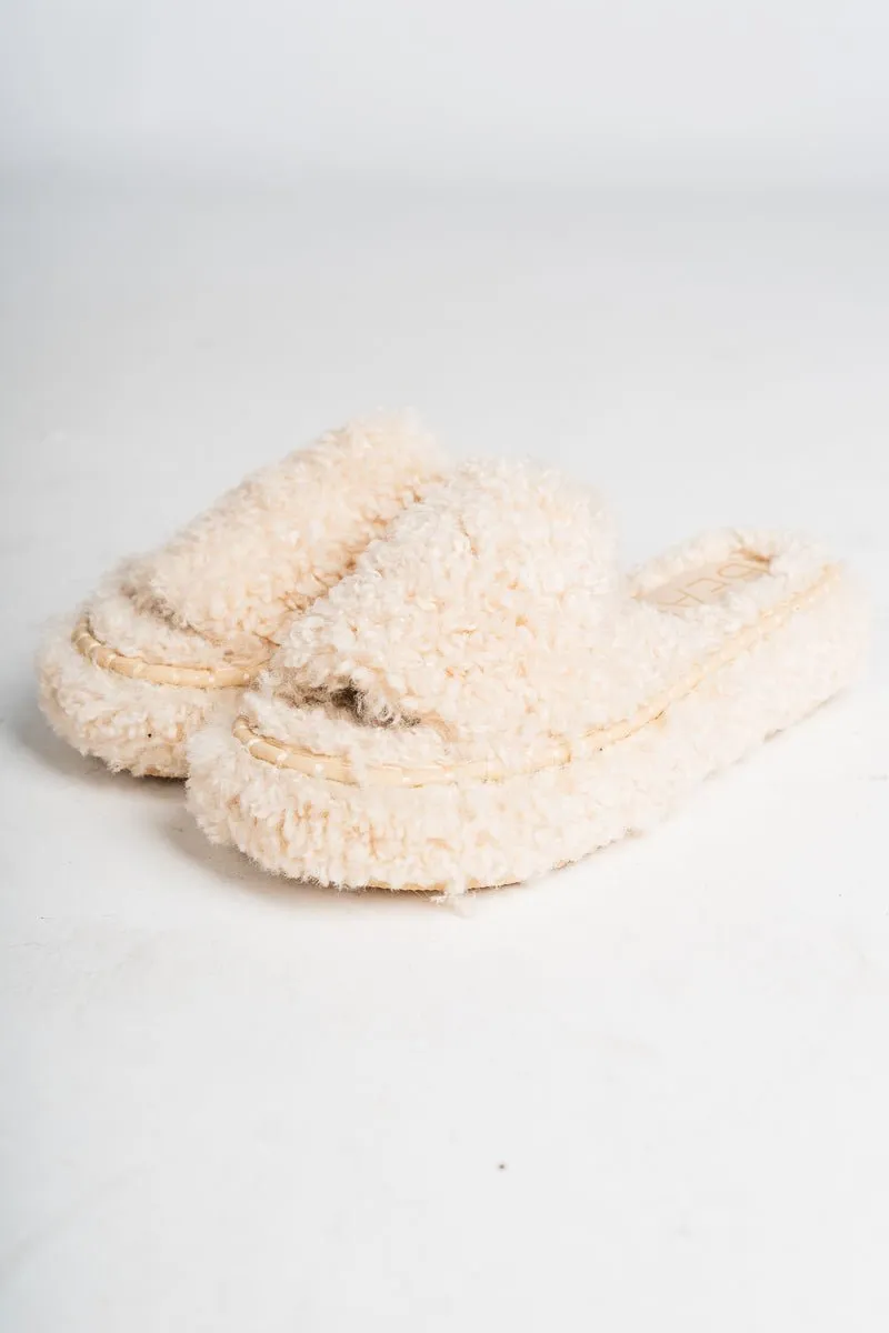 Frost fuzzy sandal natural