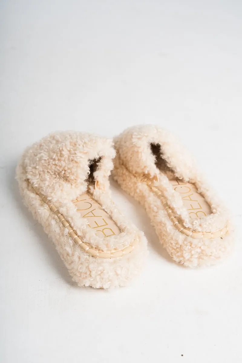 Frost fuzzy sandal natural