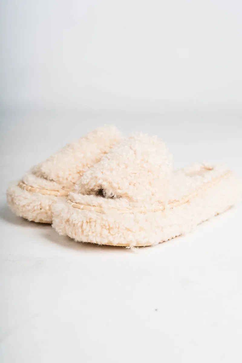 Frost fuzzy sandal natural