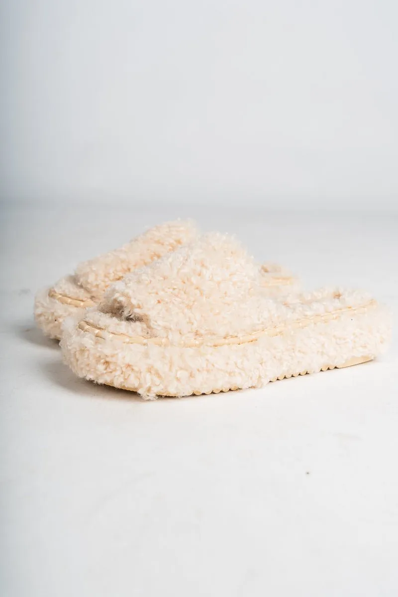 Frost fuzzy sandal natural