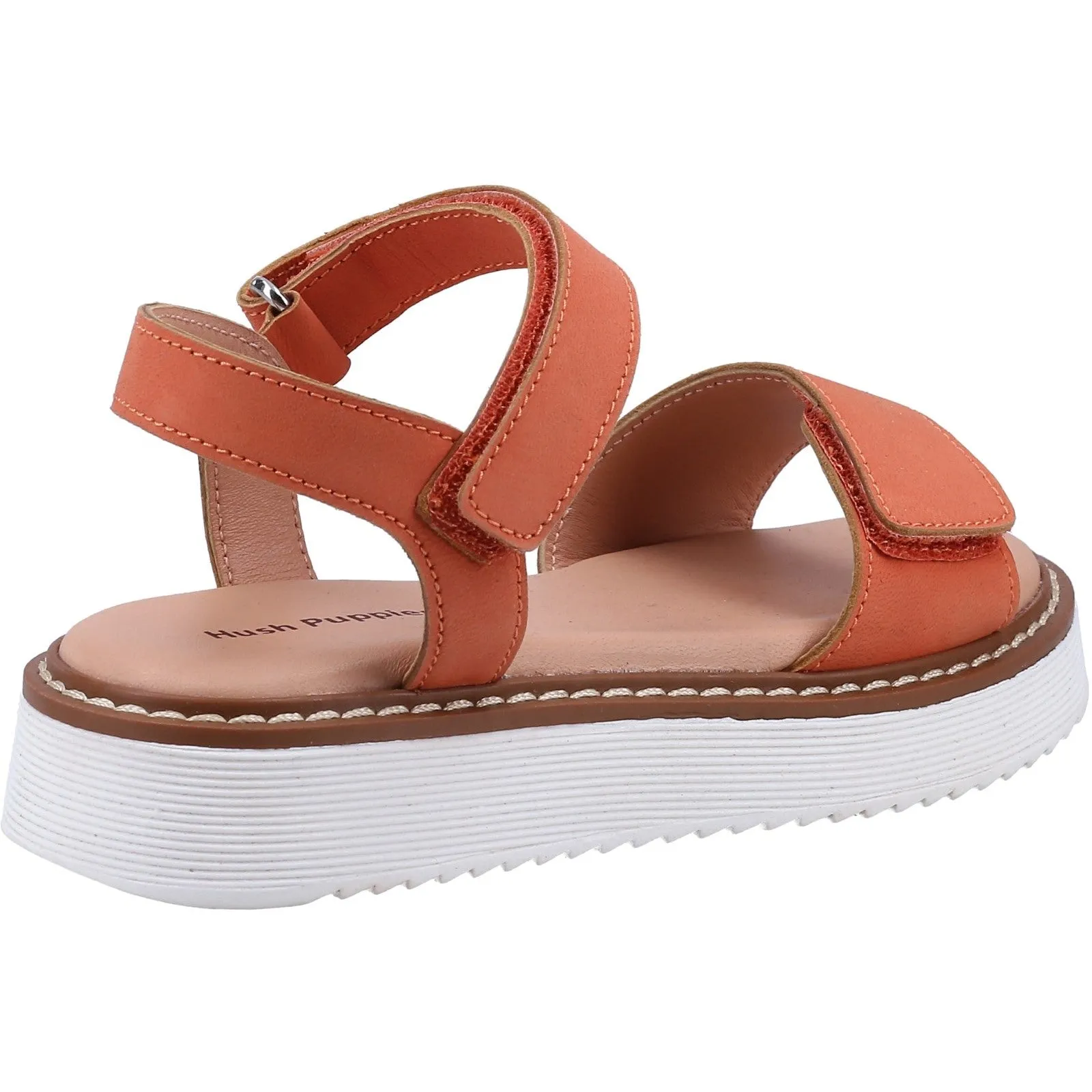 Hush Puppies Girls Cassie Leather Sandals - Orange