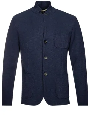 Knit Ribbed Swacket Navy