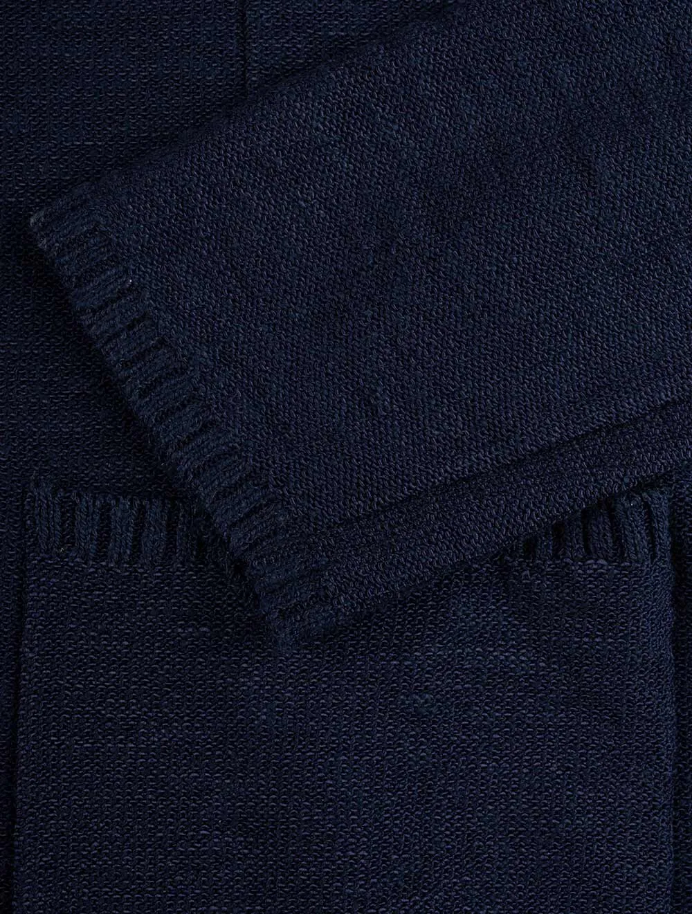 Knit Ribbed Swacket Navy
