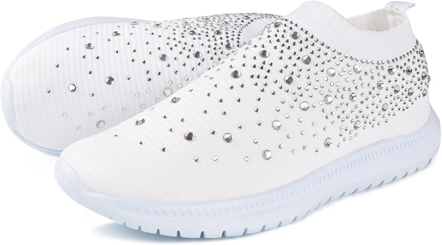Ladmiple Women Shoes Slip On Casual Womens Slip on Sneakers Arch Support Walking Tennis Shoes Non Slip Comfortable Casual Workout Gym Running Athletic Shoes