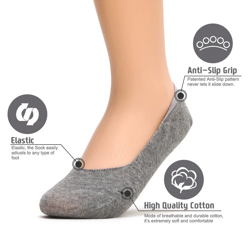 Mens Anti-Slip No Show Socks