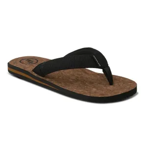 MULLY CORK - MENS FLIP FLOPS - BLACK