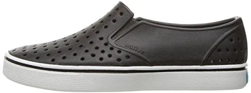 Native Shoes, Miles, Kids Shoe, Jiffy Black/Shell White, 5 M US Toddler
