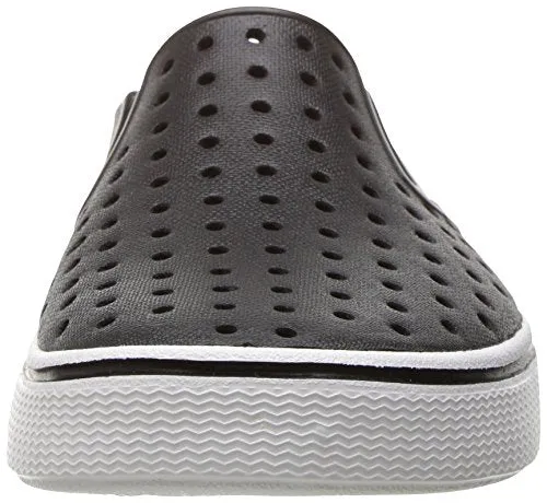 Native Shoes, Miles, Kids Shoe, Jiffy Black/Shell White, 5 M US Toddler