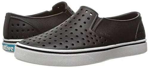 Native Shoes, Miles, Kids Shoe, Jiffy Black/Shell White, 5 M US Toddler