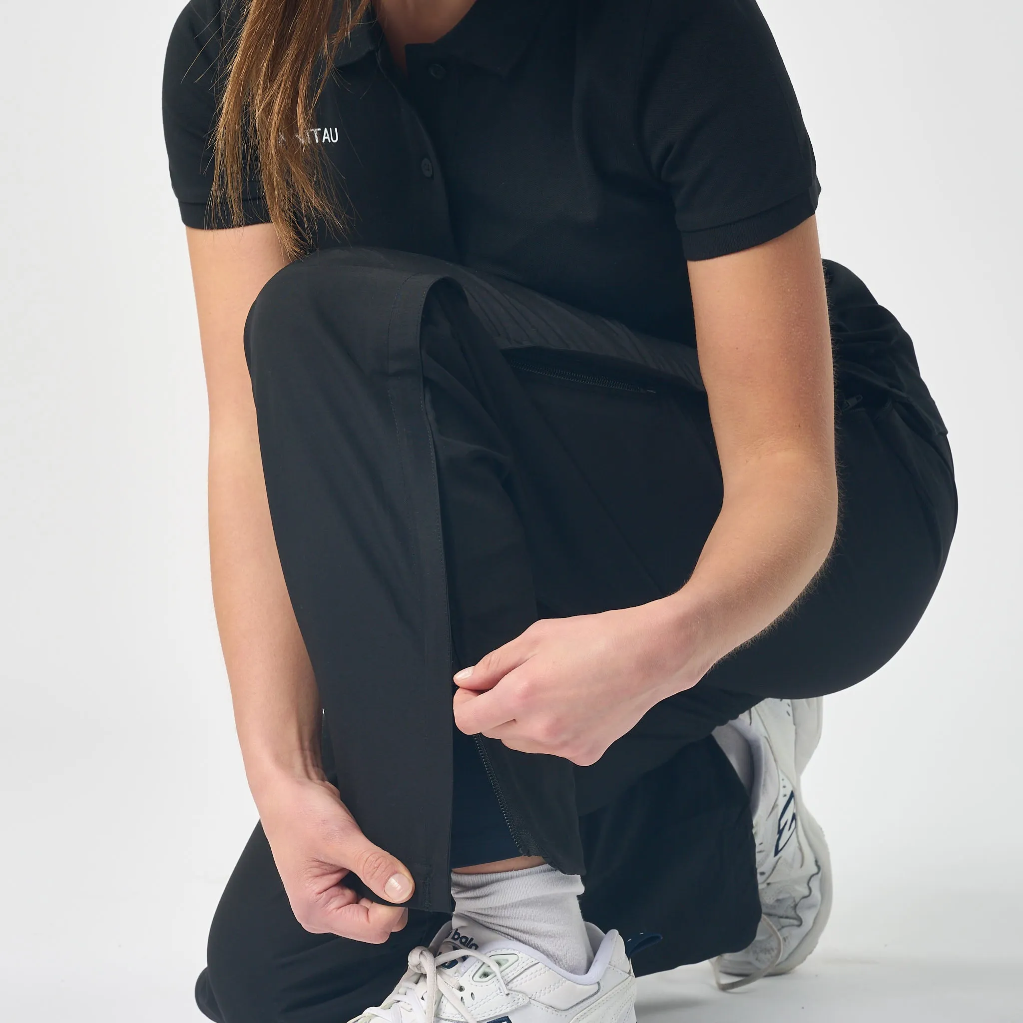 Omnitau Women's Team Sports Full Zip Tracksuit Pant - Black
