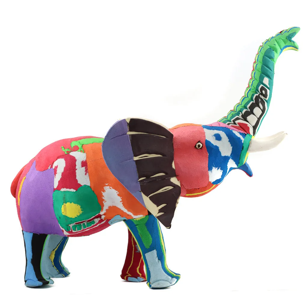 Recycled Flip Flop Elephant - 4"