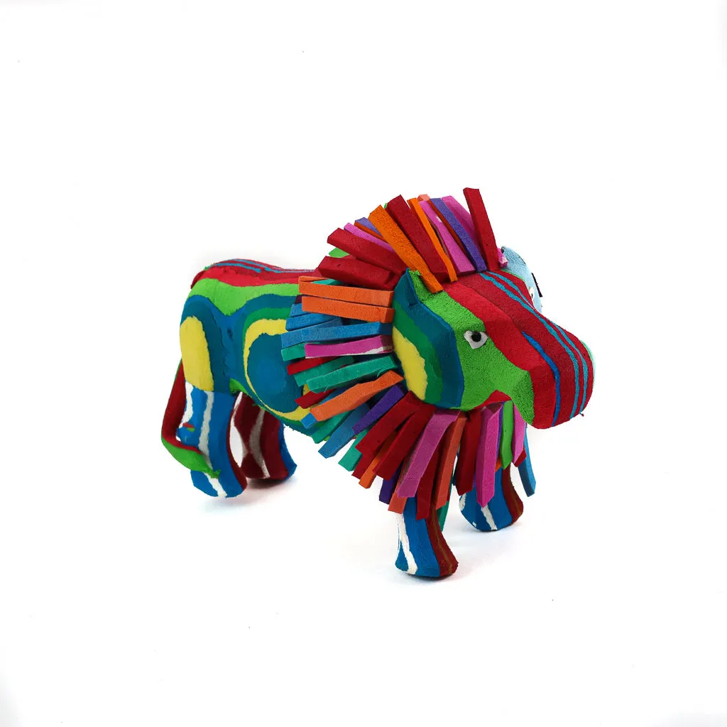 Recycled Flip Flop Lion - 4"