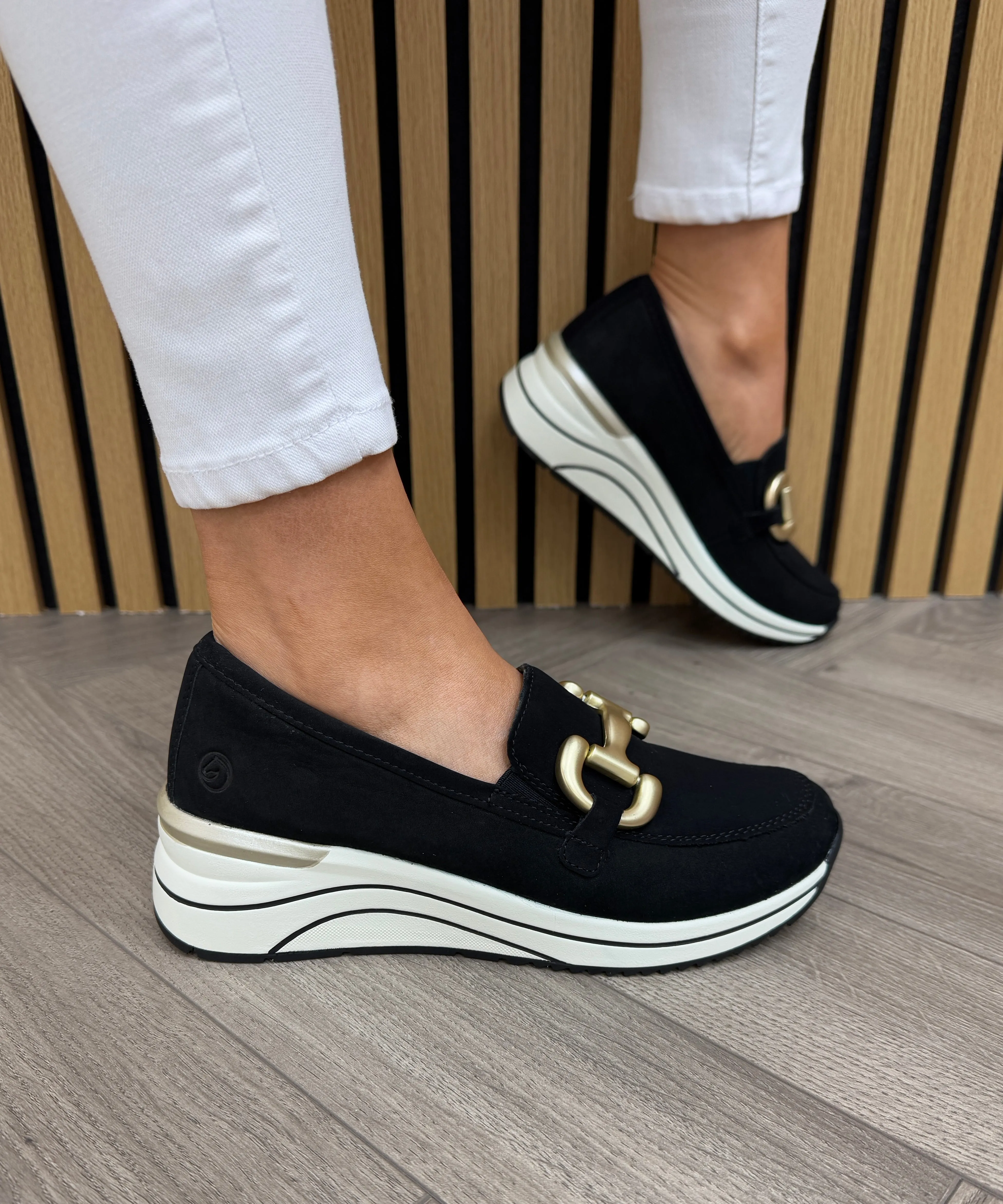 Remonte D0T12-02 Wedge Loafer - Black (RE11)