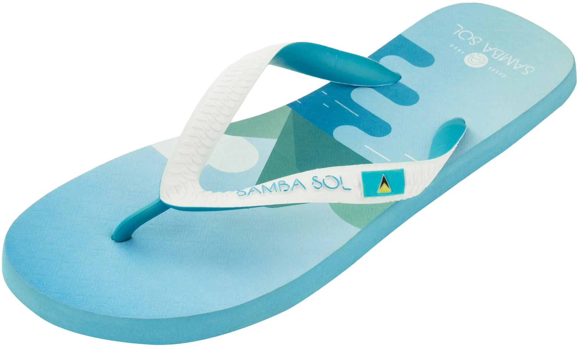 Samba Sol Men's Beach Collection Flip Flops - St Lucia