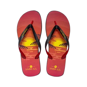 Samba Sol Men’s Beach Collection Flip Flops - Sunset
