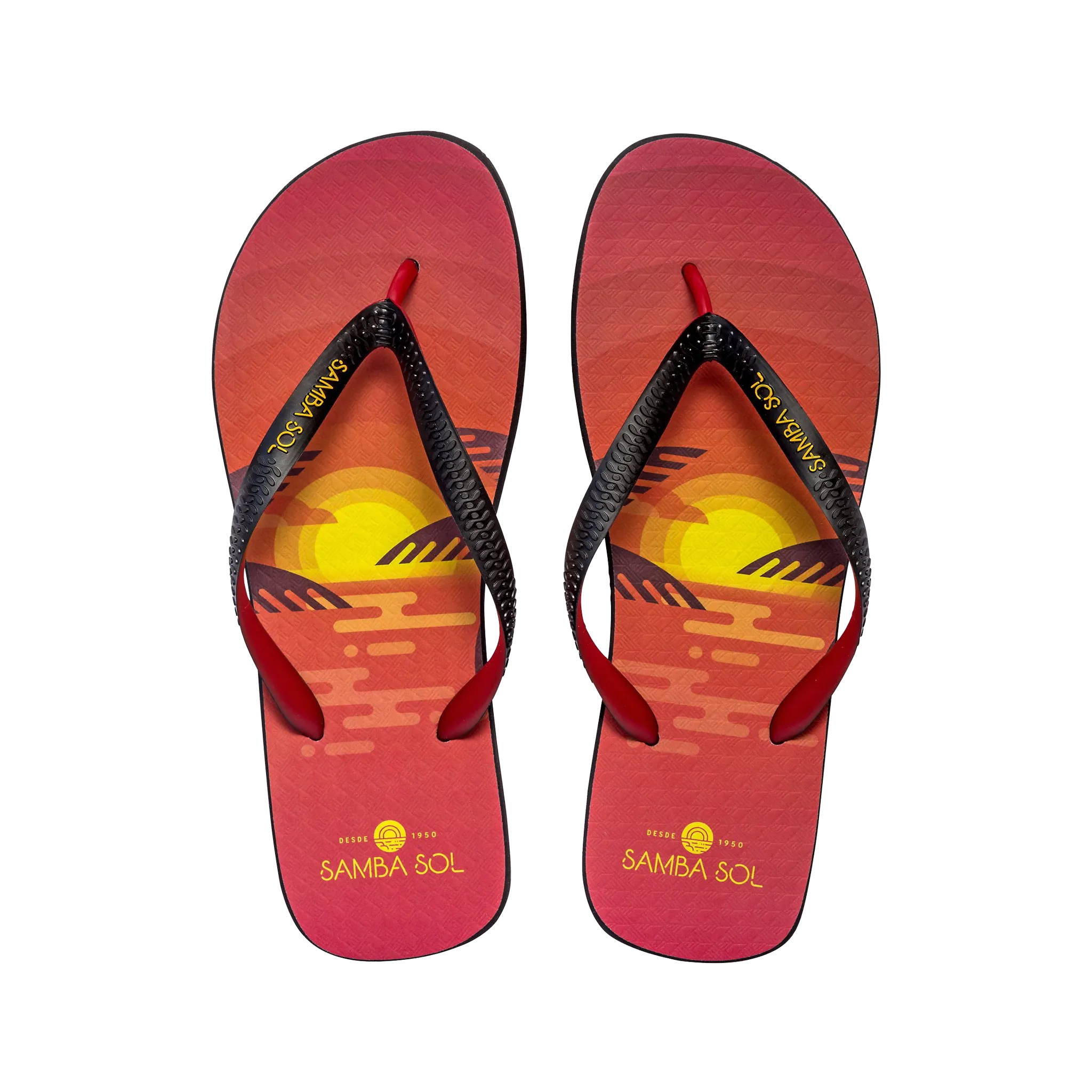 Samba Sol Men’s Beach Collection Flip Flops - Sunset