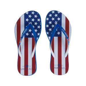 Samba Sol Women's Countries Collection Flip Flop - USA