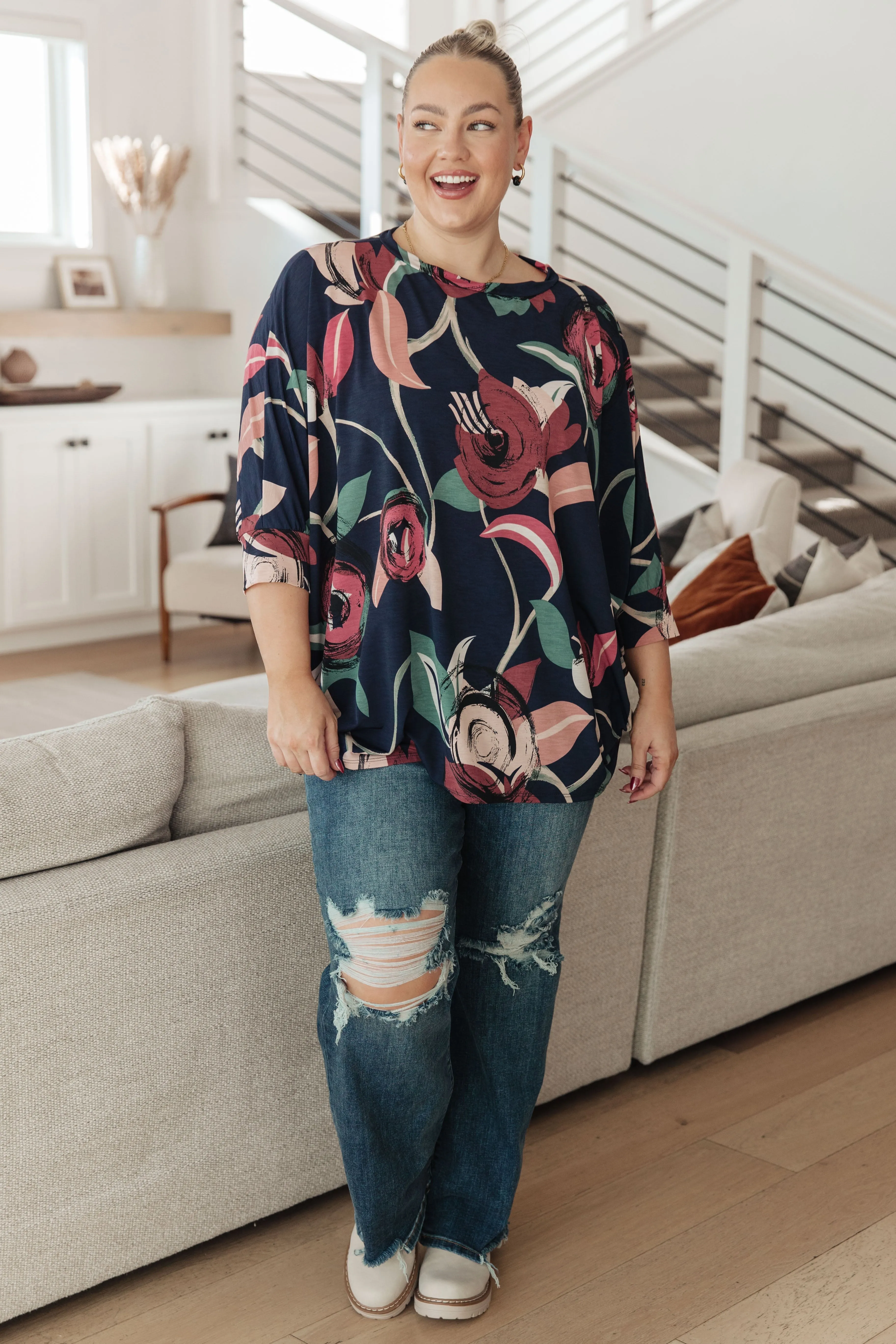 Sew In Love Float On Floral Top