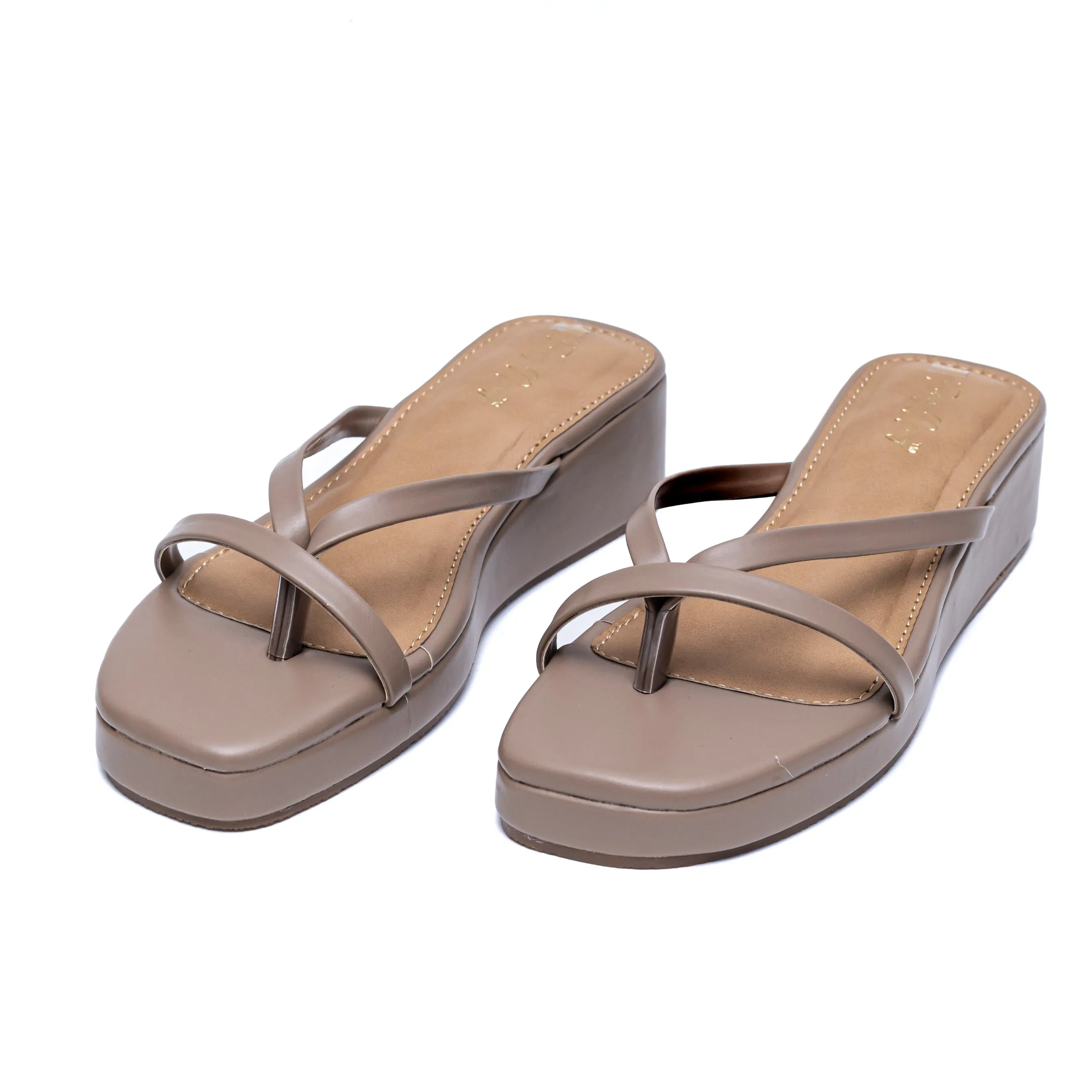 Strappy Platforms - Beige