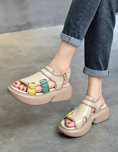 Summer Retro Platform Sandals Slingback
