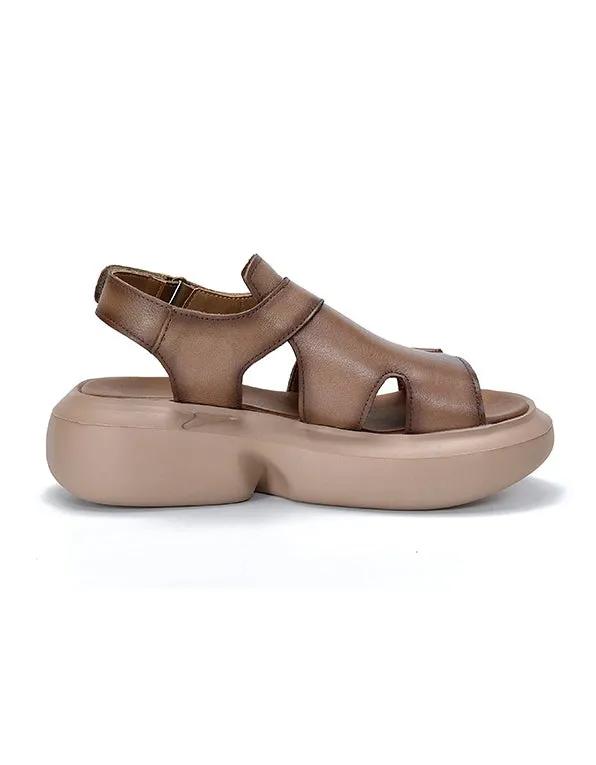 Summer Retro Platform Sandals Slingback