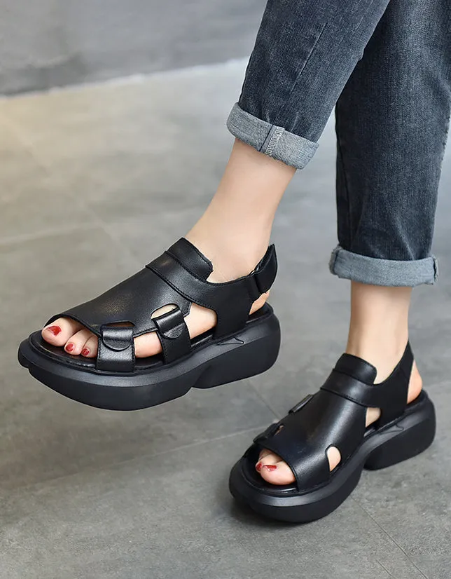 Summer Retro Platform Sandals Slingback
