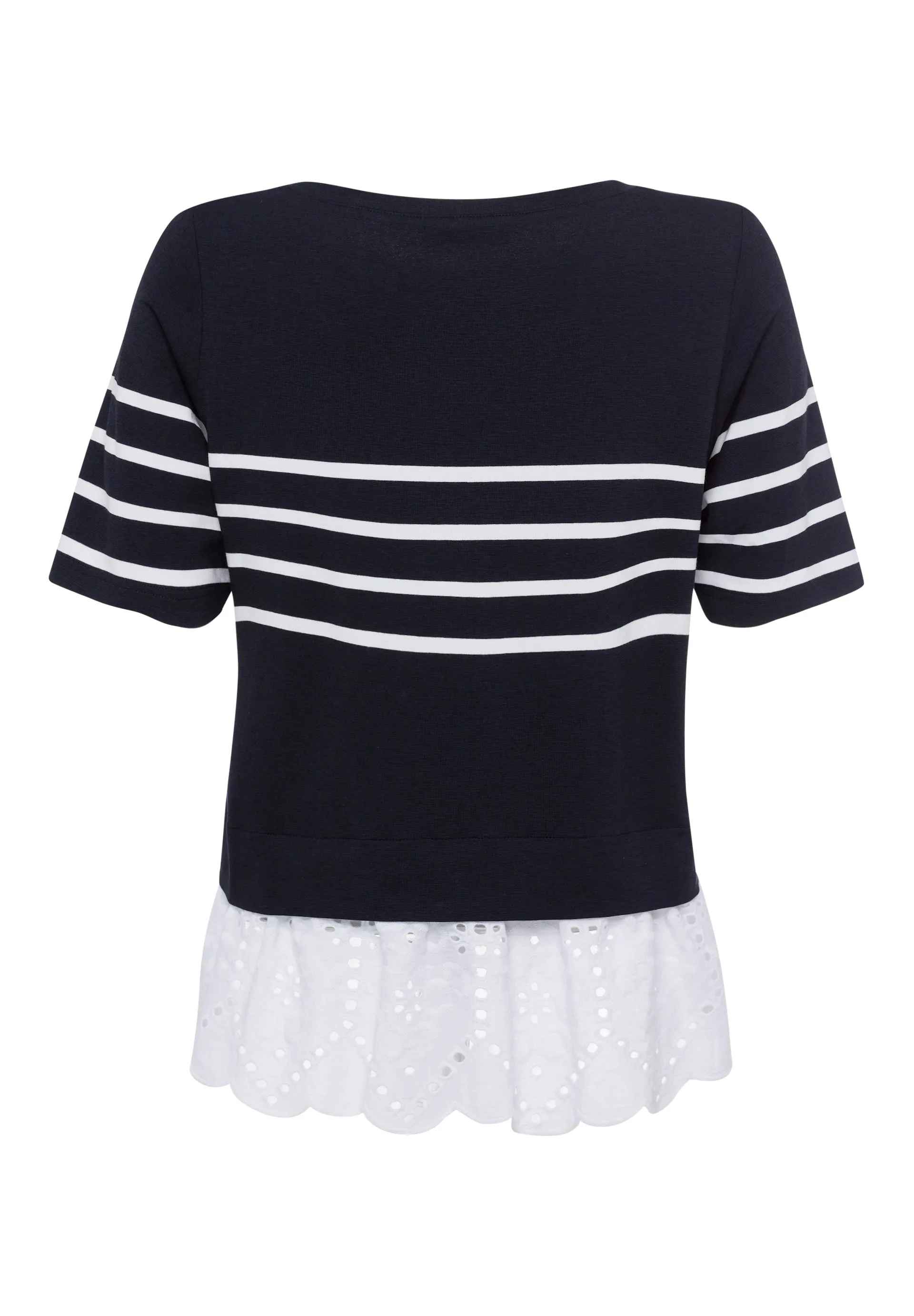 Tuzzi Short Sleeved Shirt With Lace Hem