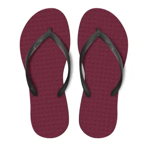 Women's Sustainable Flip Flops Açai with Black Straps