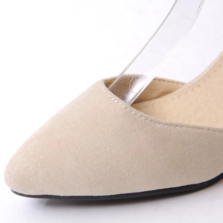 Women's's High Heels Suede Ankle Strap Pearls Spool Heel Stiletto Sandals