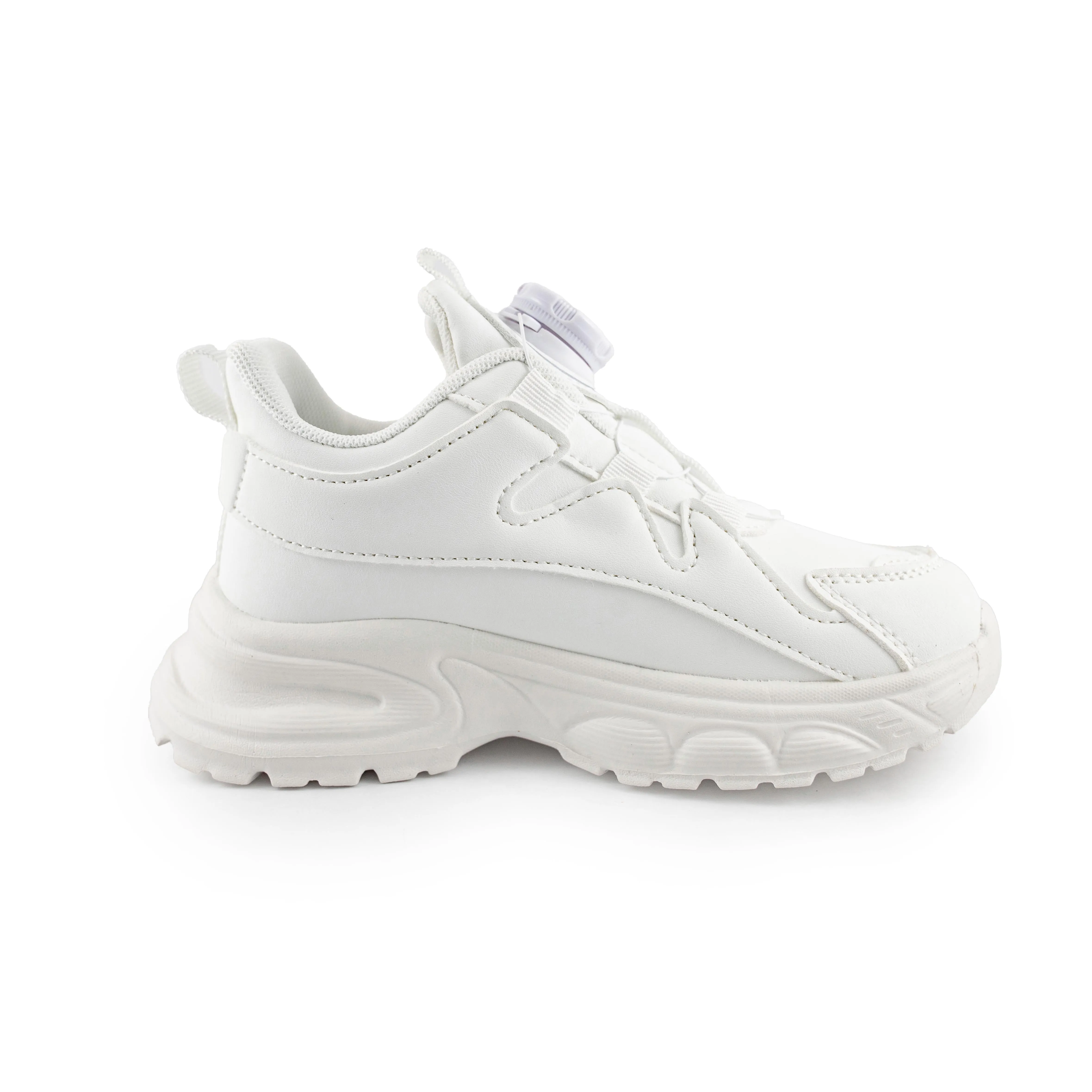 Youth Unsex Rotary buckle Sneakers - A28666 White